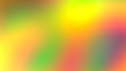 Yellow orange green gradient light. Moving abstract blurred background with smooth acid color transitions