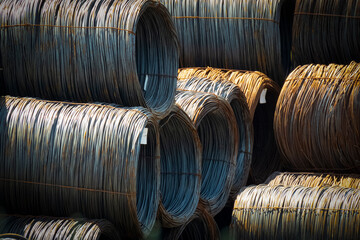 Steel Wire in Coil stock photo