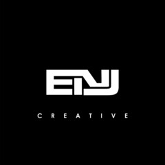 ENJ Letter Initial Logo Design Template Vector Illustration