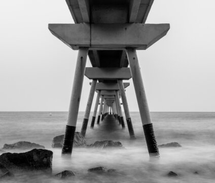 Pont del Petroli larga exposici&oacute;n, Badalona