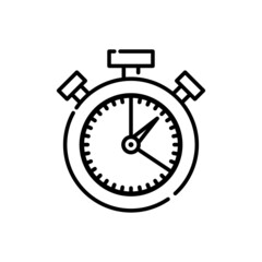 stopwatch vector outline icon style illustration. EPS 10 File