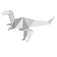 An origami dinosaur. Vector illustration on a white background.