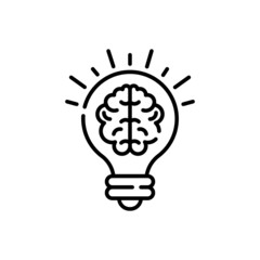 creative idea vector outline icon style illustration. EPS 10 File