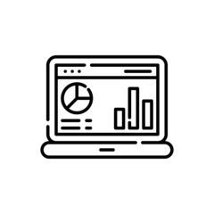 business website vector outline icon style illustration. EPS 10 File