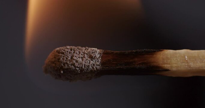 Close-Up Of Match Head Igniting