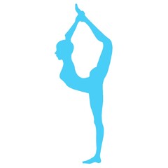 silhouette of a aerobics woman in a swimsuit