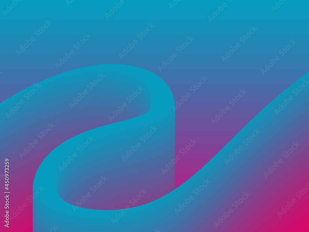 Poster dynamic 3d background with wave. colorful vector illustration.