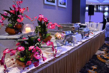 buffet party catering with lo hei yu sheng, asian and western cuisine, canapé and butler, dessert...