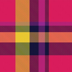 Colourful Plaid textured Seamless Pattern