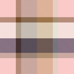 Brown Asymmetric Plaid textured Seamless Pattern