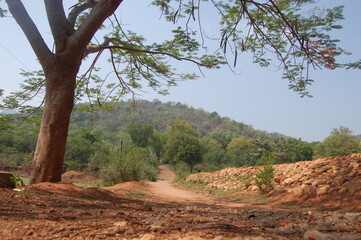 Village valley, beautiful Hill view point
