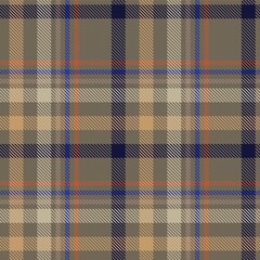 Brown Asymmetric Plaid textured Seamless Pattern