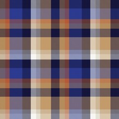 Brown Asymmetric Plaid textured Seamless Pattern