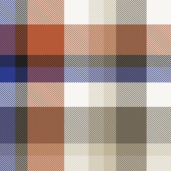 Brown Asymmetric Plaid textured Seamless Pattern