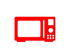 Microwave cooking vector icon