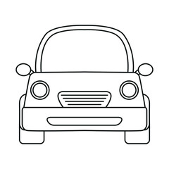 Car line icon symbol vector