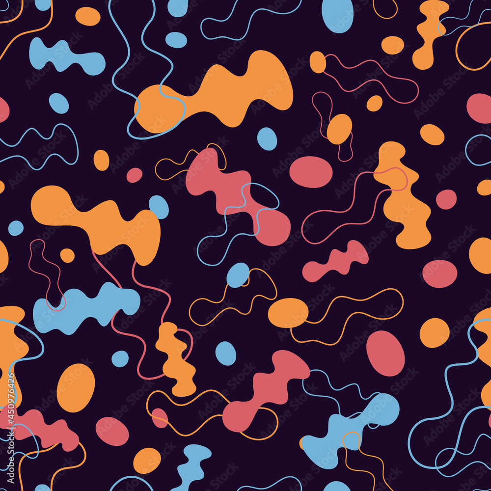 Aufkleber seamless pattern with dynamic shapes. vector illustration
