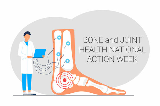 Bone and joint health national action week concept vector. Rheumatoid arthritis. - Powered by Adobe