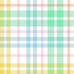 Rainbow Pastel Plaid textured Seamless Pattern