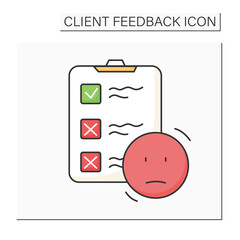 Neutral customer experience color icon. Clipboard and neutral smile. Marketing research, consumer experience review and customer feedback analysis concept. Isolated vector illustration