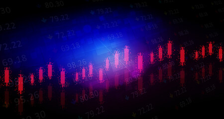 2d rendering Stock market online business concept. business Graph 
