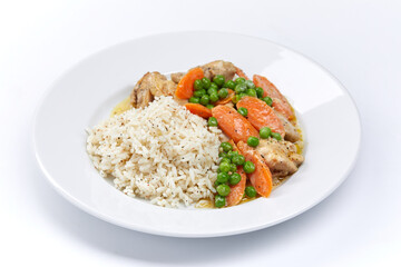 rice with meat and vegetables