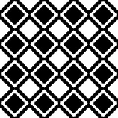 Black connected patches or marks. Vector seamless shapes ornament.