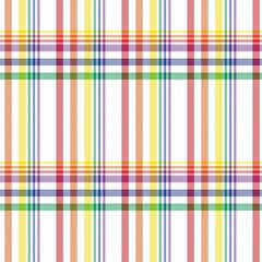 Rainbow Plaid Tartan Checkered Seamless Pattern