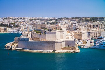 Fort St. Angelo seen in Valletta, Malta - obrazy, fototapety, plakaty
