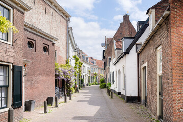 Fototapeta na wymiar Muurhuizen is a street in Amersfoort, Utrecht province, The Netherlands