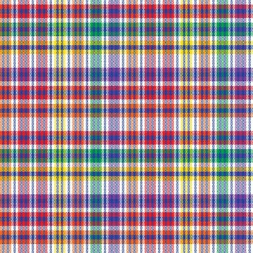 Rainbow Plaid Tartan Checkered Seamless Pattern