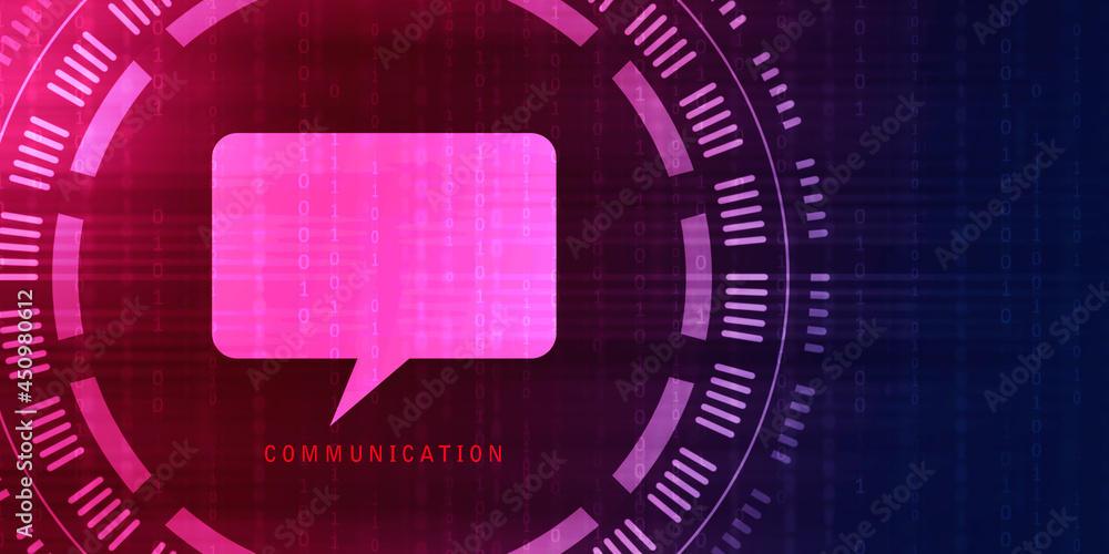 Poster 2d rendering two chat box isolated