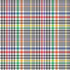 Rainbow Plaid Tartan Checkered Seamless Pattern