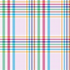 Rainbow Plaid Tartan Checkered Seamless Pattern