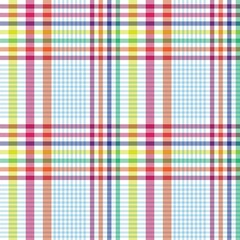 Rainbow Plaid Tartan Checkered Seamless Pattern