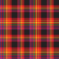 Rainbow Plaid Tartan Checkered Seamless Pattern