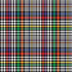 Rainbow Plaid Tartan Checkered Seamless Pattern