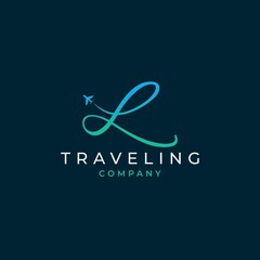 Initial Letter L Travel Logo Design