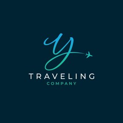 Initial Letter Y Travel Logo Design
