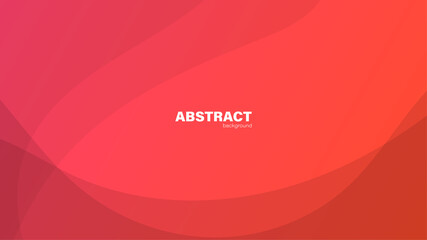 Abstract gradient red and orange background and fluid shape  with lines, background with copy space, vector.