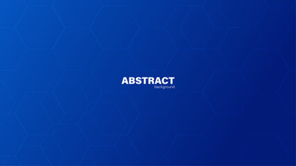 Abstract blue background and hexagon shape, background with copy space for design, vector.