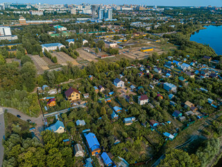 Aerial view of residential district in Kazan, Russia