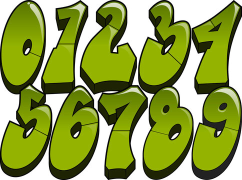 graffiti font styles numbers