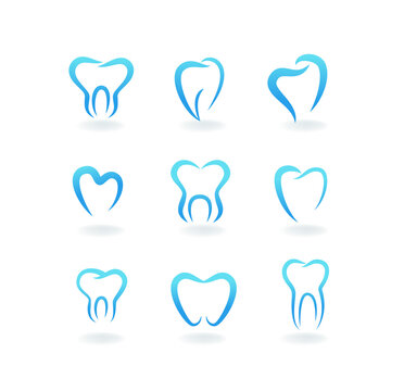 Abstract tooth images. The good choice for Logo, emblem, lable.