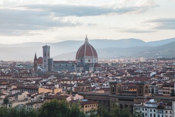 Fototapeta na wymiar Views of the Duomo in Florence, Italy