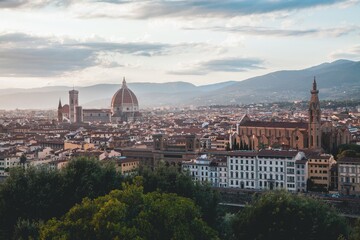 Fototapeta na wymiar Views of the Duomo in Florence, Italy