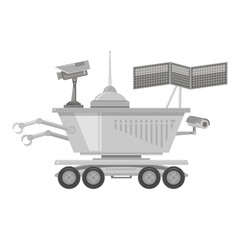Lunar Rover Icon Isolated on White Background. Robotic Space Vehicle for Investigation,Study, Research, Survey