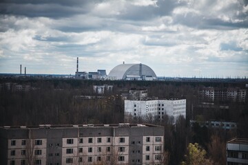 Reactor Sarcophagus in the Chernobyl Exclusion Zone