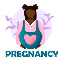 Pregnant woman. Pregnancy. Motherhood. Pregnancy period illustration