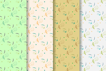 flora Abstract Seamless Patterns